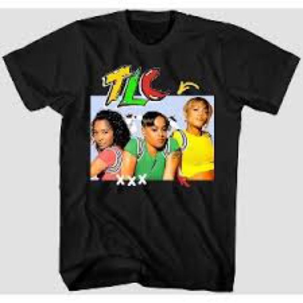 TLC Black Short Sleeve Graphic Tee